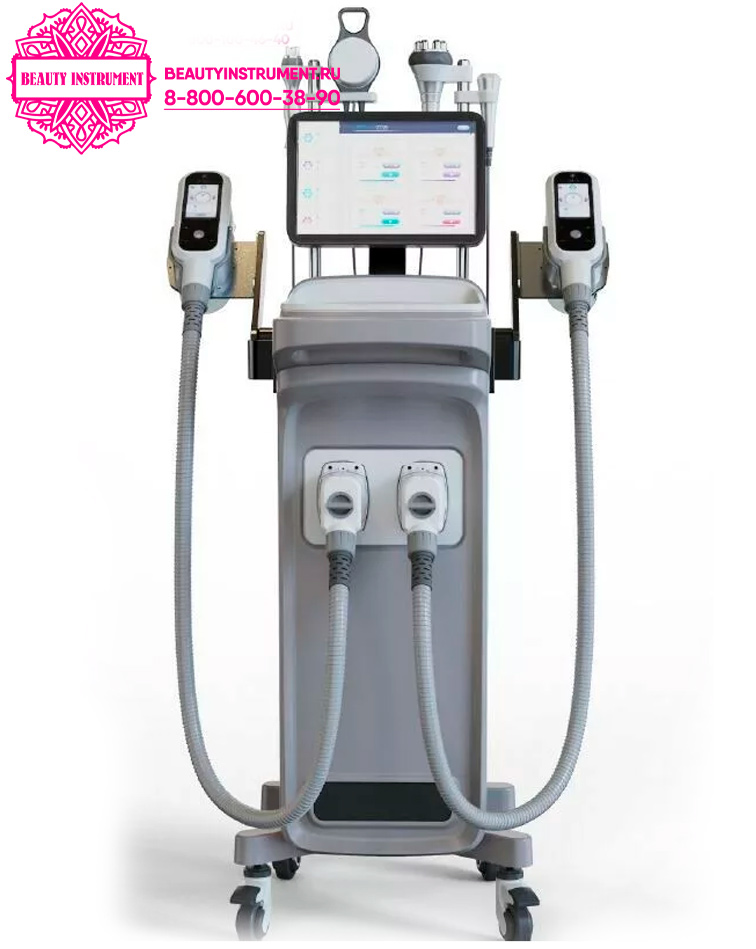 Аппарат криолиполиза 4 в 1 CRYOTEC 360multi: криолиполиз + кавитация + РФ по телу + РФ по лицу