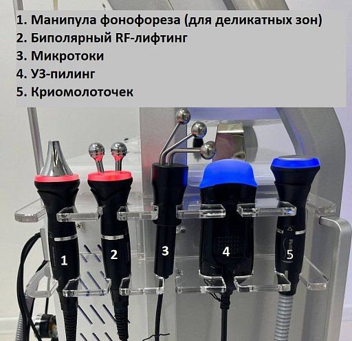 Купить Комбайн косметологический CosmoFace 10 в 1: газожидкостный пилинг, гидропилинг, УЗ-чистка, УЗ-фонофорез, микротоки, биполярный RF-лифтинг, крио-молоточек, массаж гуаша, кислородная процедура (пр-во Бьюти ПроФактори)  по цене 
